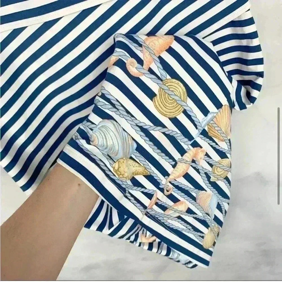 J. McLaughlin Nicola Striped Nautical Pencil Dress - Picture 6 of 9